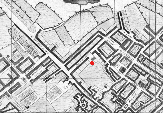 OLD ORDNANCE SURVEY MAP MANCHESTER OXFORD STREET GAYTHORN 1849 DAVID STREET 
