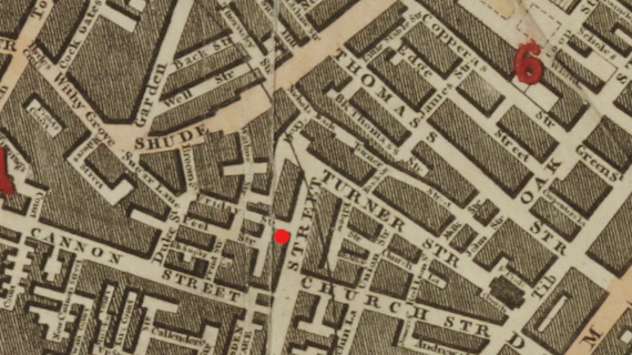 OLD ORDNANCE SURVEY MAP MANCHESTER OXFORD STREET GAYTHORN 1849 DAVID STREET 